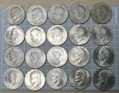 アイゼンハワー1ドル　43ドル　アメリカ　古銭　まとめ アイゼンハワー1ドルコイン 43ドル アメリカ 古銭 まとめ - メルカリ