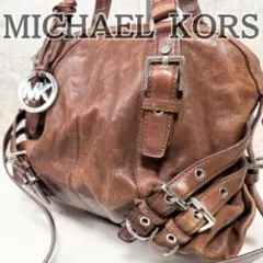 MICHAEL KORS マイケルコース ハンドバッグ ブラウン レザー 肩掛け