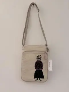 オシャレマダム　andhue 刺繍ベージュショルダー　micproject新品