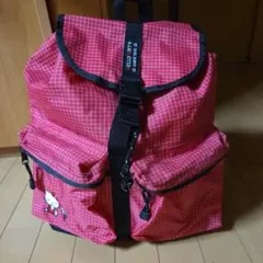 ハローキティ　HELLO KITTY　 バックパック赤チェックリュックサック