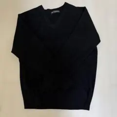 VERA VALENTINO 黒 Vネック ニットセーター L