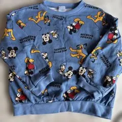 未使用◇Disney 総柄裏毛トレーナー　120