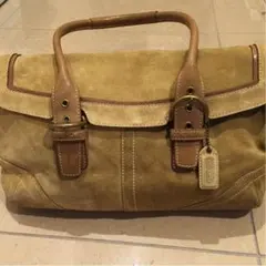 美品 コーチ スウェード バッグ 正規品