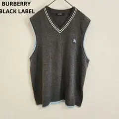 BURBERRY BLACK LABEL グレー Vネックノースリーブサイズ3