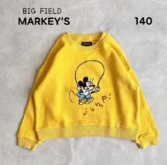140【新品】マーキーズ キッズ ディズニー ミッキー トレーナー 黄色
