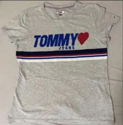 TOMMY JEANS グレー Tシャツ カットソー 半袖 トミージーンズ L