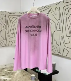 極美品 Acne Studios 1996 ロゴ ロン T ピンク