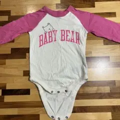 GAP BABY BEARロンパース 6-12ヶ月 ピンク/ホワイト 70㎝