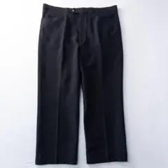 ビンテージ古着80sドレープ アメカジ ワーク アクション 黒 ワイドスラックスのサムネイル
