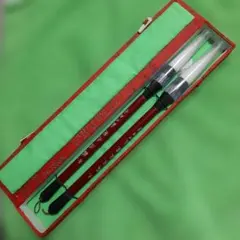 新品◆2本セット中国筆◆蘇州湖筆 麟鳳亀龍 ◆箱付き