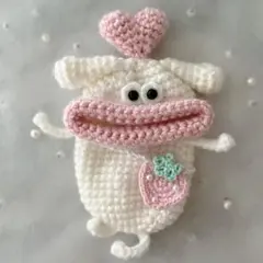 パクパクモンスター リトルモンスター キーケース チャーム うさぎ いちご