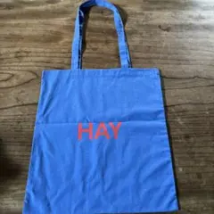 HAY ロゴ入り 青 トートバッグ