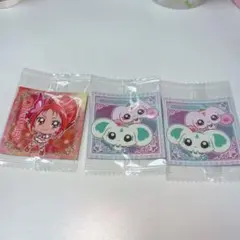 プリキュア ウエハースシール 3枚セット　キュアルージュ　ポルン&ルルン