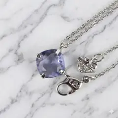 美品✨️スワロスキー Te Mona ネックレス 大粒 パープルのサムネイル