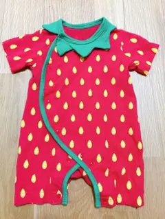西松屋　イチゴ模様のロンパース 60-70サイズ