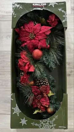 Kirkland コストコ　クリスマススワッグ　 ドアリース　造花のサムネイル