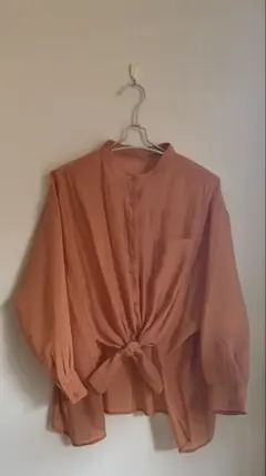 シアーシャツ ブラウス テラコッタ オレンジM ⭐︎試着のみ⭐︎ 美品のサムネイル