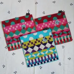 【新品未使用】atsuko matano ミニタオル タオルハンカチ 黒猫