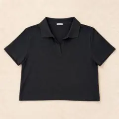 GU スキッパーポロ 半袖 ブラックのサムネイル