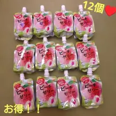 【新品未開封！！】果汁100%♥ピーチゼリー 180g　12袋セット！！のサムネイル