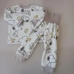 スヌーピー フリース パジャマ 腹巻きパンツ90cm
