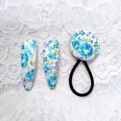 くるみボタンヘアゴム くるみパッチンピン No.515