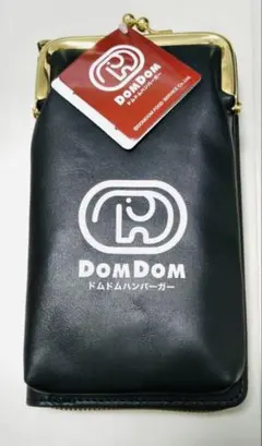 ドムドムバーガー ウォレット付き スマホショルダーポーチ ブラック