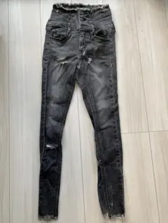 EMODA エモダ　ダメージスキニーデニム　1サイズ　S相当　ハイウエスト