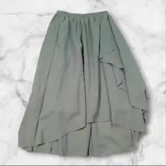 ザショップTK フレアスカート ロング丈 アシンメトリー カーキ 上品のサムネイル