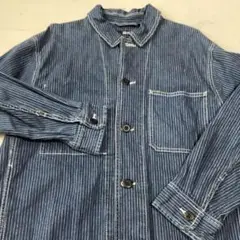 ❤️週末SALE❤️ UNIQLO デニムシャツ 青 ストライプ　　レアもの　❤️