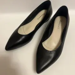 アシックス　ウォーキング　ランウォーク　パンプス　ローヒール　ブラック　レザーのサムネイル