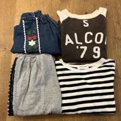 110 女の子　おまとめセット　fith DENIM DUNGAREE など4点