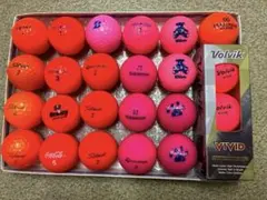 ⛳️【お買得品】ニューボールVOLVIK入りピンク、赤等等ロストゴルフボール24球