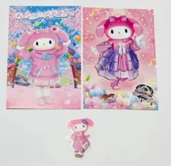 サンリオピューロランド　マイメロディ ポストカード　ステッカーシール　実写