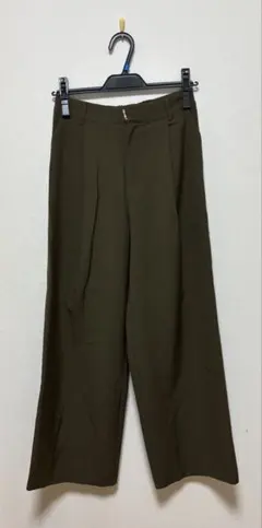 【未使用】ONE WAY カーキ ガウチョパンツ