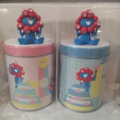 ミャクミャクフィギュア(マグネット付き)クランチ缶2個セット ミルク・いちご