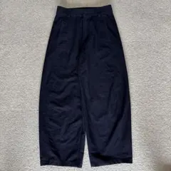 UNIQLO ジャージーバレルレッグパンツ ネイビー　Sサイズ　裾上げあり