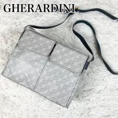 【美品✨】ゲラルディーニ　ショルダーバッグ　ホワイト　ソフティ　ゴールド金具