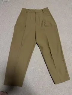 GU ジーユー テーパードパンツ ブラウン L ウエストゴム