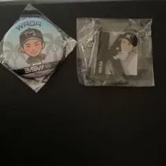 千葉ロッテマリーンズ　和田康士朗　イニシャルキーホルダー　缶バッジ