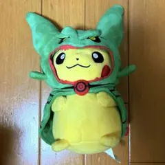 希少　ピカチュウ　レックウザ　ポンチョ　ぬいぐるみ