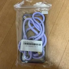 iPhone12Pro スマホケース ショルダー ストラップ付き 紫