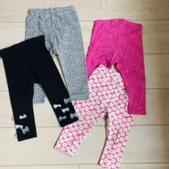 パンツセット4足まとめ売り 80cm 90cm 花柄・ハート柄 ユニクロ H&M