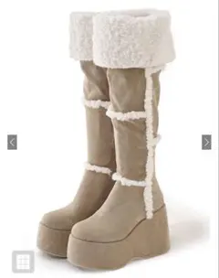 厚底ムートンニーハイブーツ［zr1451］