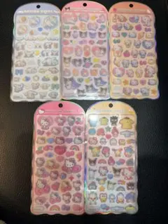 サンリオ　コットンパフィーシール 5種セット