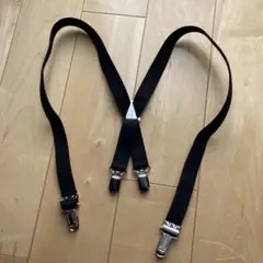 未使用⭐︎子供用　サスペンダー 黒調整可能 金属クリップ