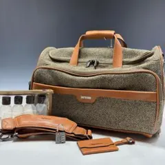 美品【ハートマン本物】ボストンバッグ/ツイード/レザー/ブラウン系 美品【ハートマン本物】ボストンバッグ/ツイード/レザー/ブラウン系