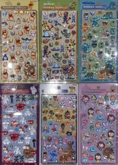 【正規品】ボンボンドロップシール ディズニー 6種セット