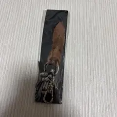 コムサ キーホルダー レザー ブラウン 未使用 タグ付き