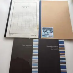 ノート各種　コクヨ　統計ノート【A4 縦罫7本 40枚 】と他3冊　合計4冊